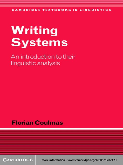 Title details for Writing Systems by Florian Coulmas - Available